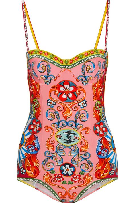 dolce gabbana beachwear rosa giallo|dolce and gabbana bathing suit.